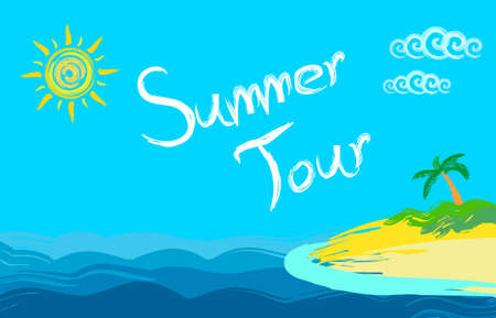 Summer holiday artistic backgroundのイラスト素材