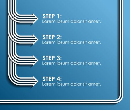 Template with four steps or options. Abstract arrows.のイラスト素材