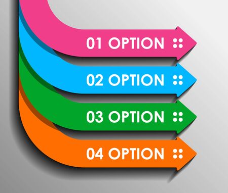 Abstract four options template for documents and infographicsのイラスト素材