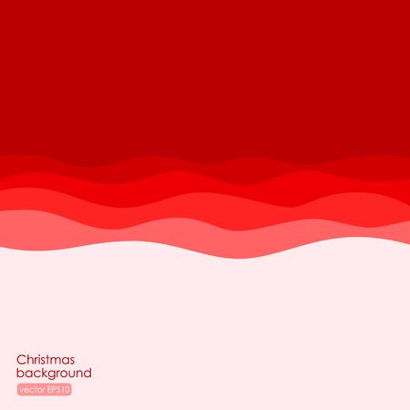 Christmas background with winter forest and snow, flat design styleのイラスト素材