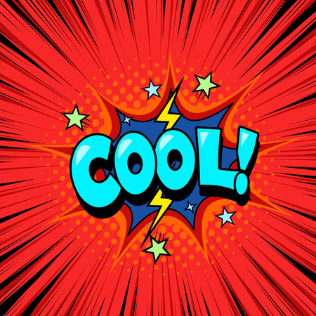 Cool comic book speech bubble background, halftone effectのイラスト素材