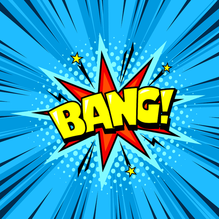 Cool comic book speech bubble background, halftone effectのイラスト素材