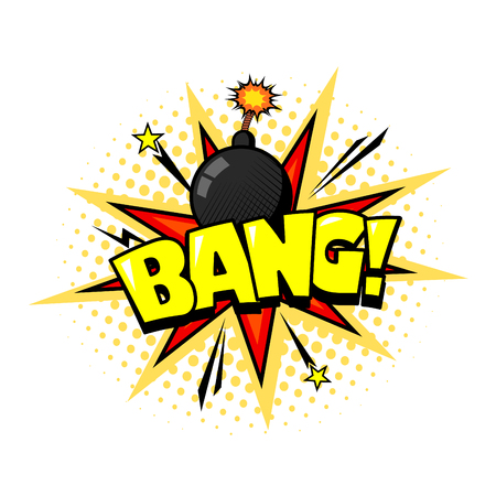 Cool comic book speech bubble background, halftone effectのイラスト素材