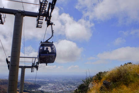 Christchurch, New Zealand â December 14th ,2017 : Beautiful scenery from Christchurch Gondola Station at Port Hills, Christchurch, Canterbury, New Zealand.のeditorial素材