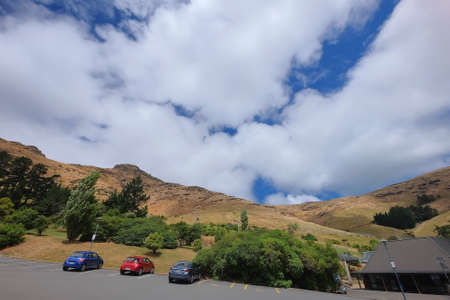 Christchurch, New Zealand â December 14th ,2017 : Beautiful scenery from Christchurch Gondola Station at the bottom of Port Hills, Christchurch, Canterbury, New Zealand.のeditorial素材
