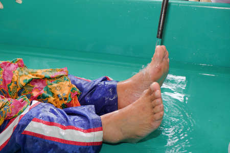 Muadzam Shah, Malaysia - March 11th, 2018: Instructors make the demonstration of the steps of bathing the corpses to prepare it for burial, in accordance with Islamic custom in the corpses management courseのeditorial素材