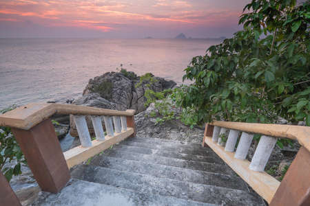 Beautiful Sunset view at Pulau Perhentian,Terengganu,Malaysiaの写真素材