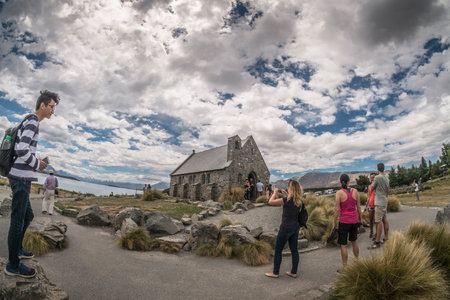 Lake Tekapo, New Zealand â€“ December 16th, 2017 :  Visitors from around the world were...