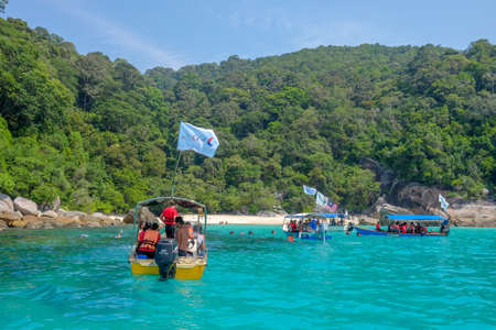 Perhentian Island, Malaysia - August 15th, 2018 : Snorkeling in crystal clear water in Perhentian Island.のeditorial素材