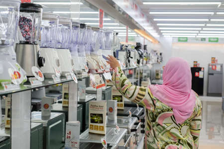 Segamat, Malaysia - June 22th, 2018 : Various brands of ablender at electronic department in hypermarket. Segamat, Malaysia - June 22th, 2018 : Various brands of ablender at electronic department in hypermarket.