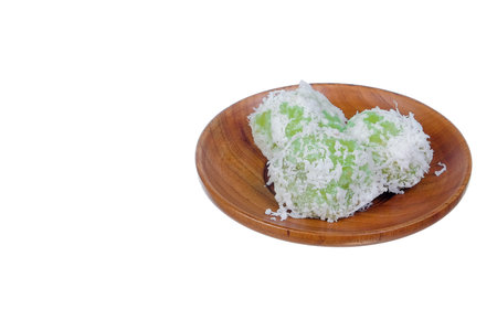 Malay traditional dessert called buah melaka solated on white background