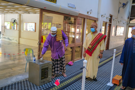 Muadzam Shah, Malaysia - June 12th, 2020 : Muslims performed the Friday Prayer  at Muadzam Shah ...