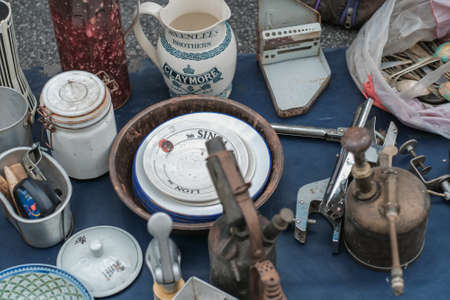 Ipoh, Malaysia - January 17th, 2021 : Vintage items   for sale at Pasar Karat Loken or Ipoh Memory Lane Street.のeditorial素材