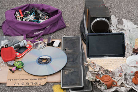 Ipoh, Malaysia - January 17th, 2021 : Vintage items   for sale at Pasar Karat Loken or Ipoh Memory Lane Street.のeditorial素材