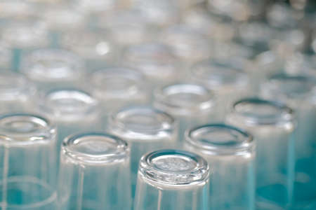 Table setting at a wedding reception. Selective Focusの写真素材