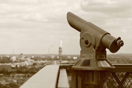 To see sights by spyglassの写真素材