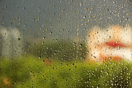 Rain drops on the window