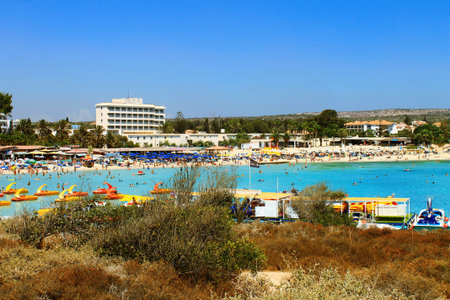 Nissi beach in Aiya Napa, Cyprusのeditorial素材