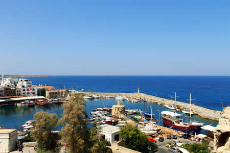 The view from Girne Castle Harbour, Northern Cyprusのeditorial素材