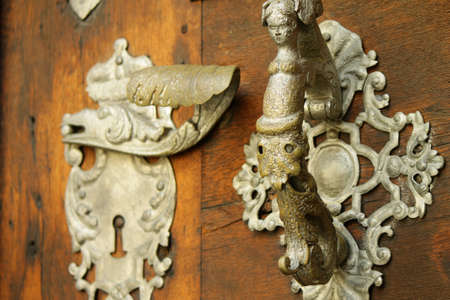 Decorative antique door handleのeditorial素材