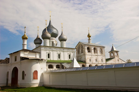 Orthodox Resurrection monastery in town Uglich, Russiaの写真素材