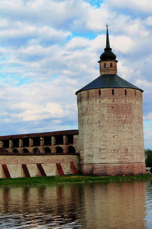 Tower of Kirillo-Belozersky monastery, north Russiaの写真素材