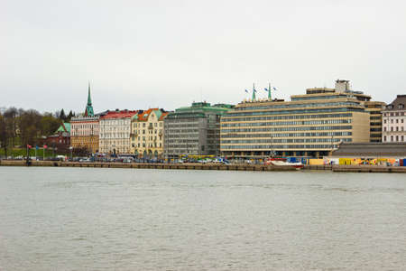 oad traffic on the embankment of Helsinki, Finlandのeditorial素材