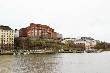 Embankment in historical part of Helsinki, Finlandのeditorial素材