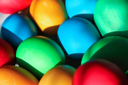 Painted Easter eggsの写真素材