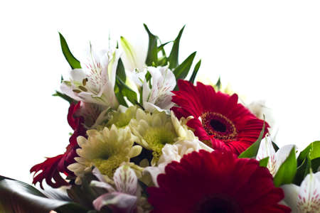 Floral celebrating bouquet of different flowers. Image with haze effectの写真素材