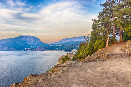 HDR landscape of sea soastの写真素材