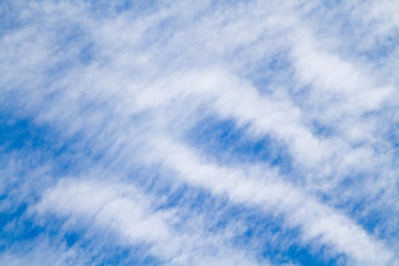 thin clouds against the blue sky in sunny dayの写真素材