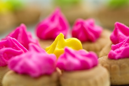 Yellow in Pink Cookiesの写真素材