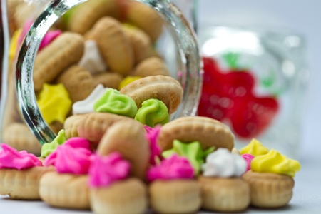 Cookies in a Jar Close Upの写真素材