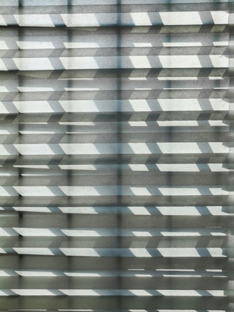 A striped window's blind