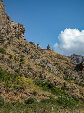 Armenian medieval orthodox church in Monastery in beautiful places in mountain