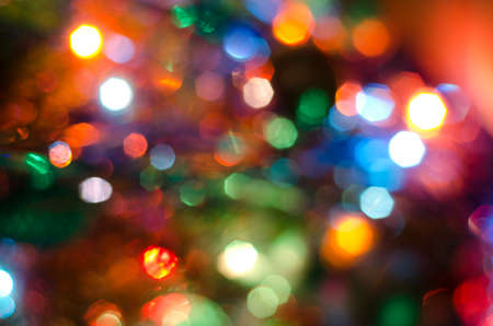 background from bright festive, color indistinct firesの写真素材