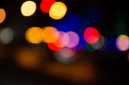 Colored round vague multicolored lights of light bulbs backgroundの写真素材