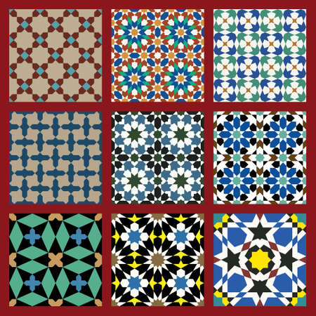 Set of Traditional Morocco Patternsのイラスト素材