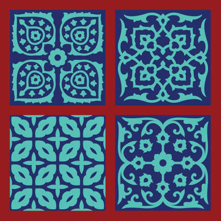 Ardakan Seamless Patterns Setのイラスト素材