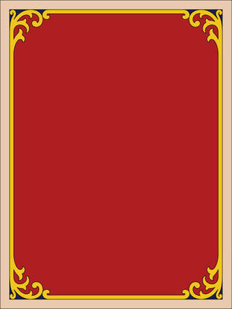 vintage floral frameのイラスト素材