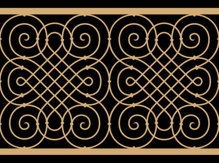 Iron Work Seamless Borderのイラスト素材