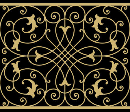 Iron Wrought Seamless Border Eightのイラスト素材