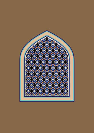 Traditional Arabic Geometric Windowのイラスト素材