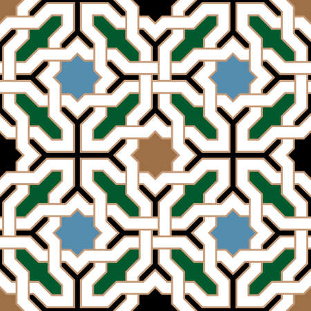 Morocco geometric Ornament. Traditional Islamic Design. Mosque decoration element.のイラスト素材