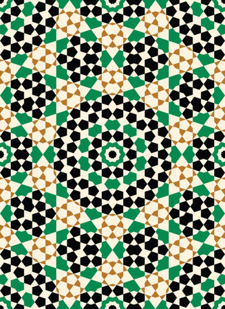 Morocco Seamless Pattern. Traditional Arabic Islamic Background. Mosque decoration element.