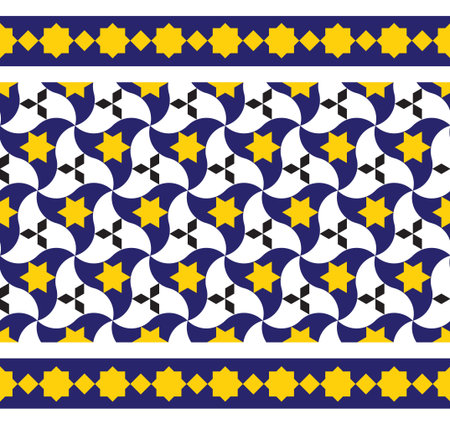 Morocco Seamless Border. Traditional Islamic Design. Mosque decoration element.