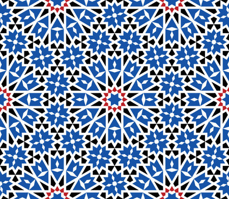 Morocco Seamless Pattern. Traditional Arabic Islamic Background. Mosque decoration element.