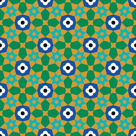 Morocco Seamless Pattern. Traditional Arabic Islamic Background. Mosque decoration element.