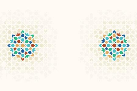 Morocco Disintegration Template. Islamic Mosaic Design. Abstract Background.のイラスト素材